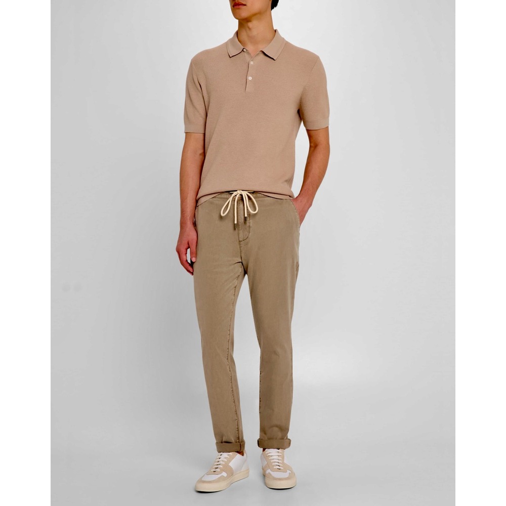 Paige Mens 38 Lyocell Drawstring Jogger Pants Taupe Brown Slim Straight Leg